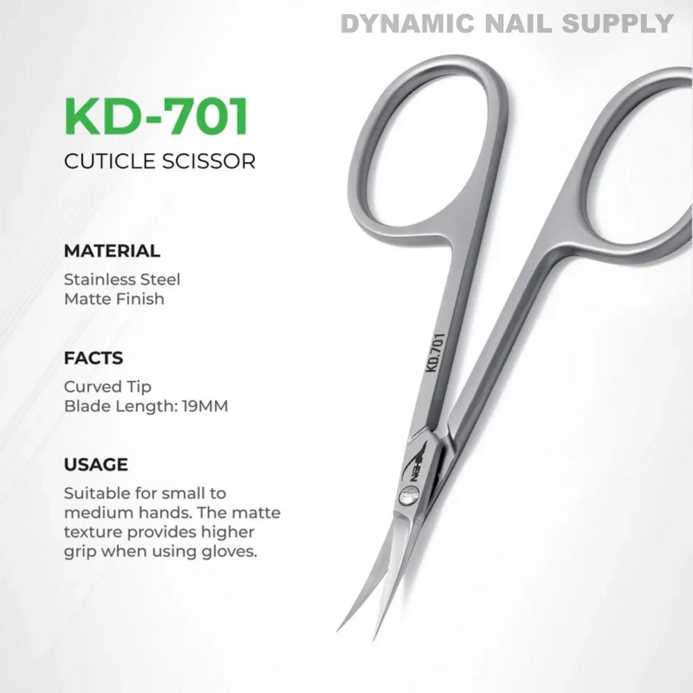KD-701 curved cuticle scissors - 10