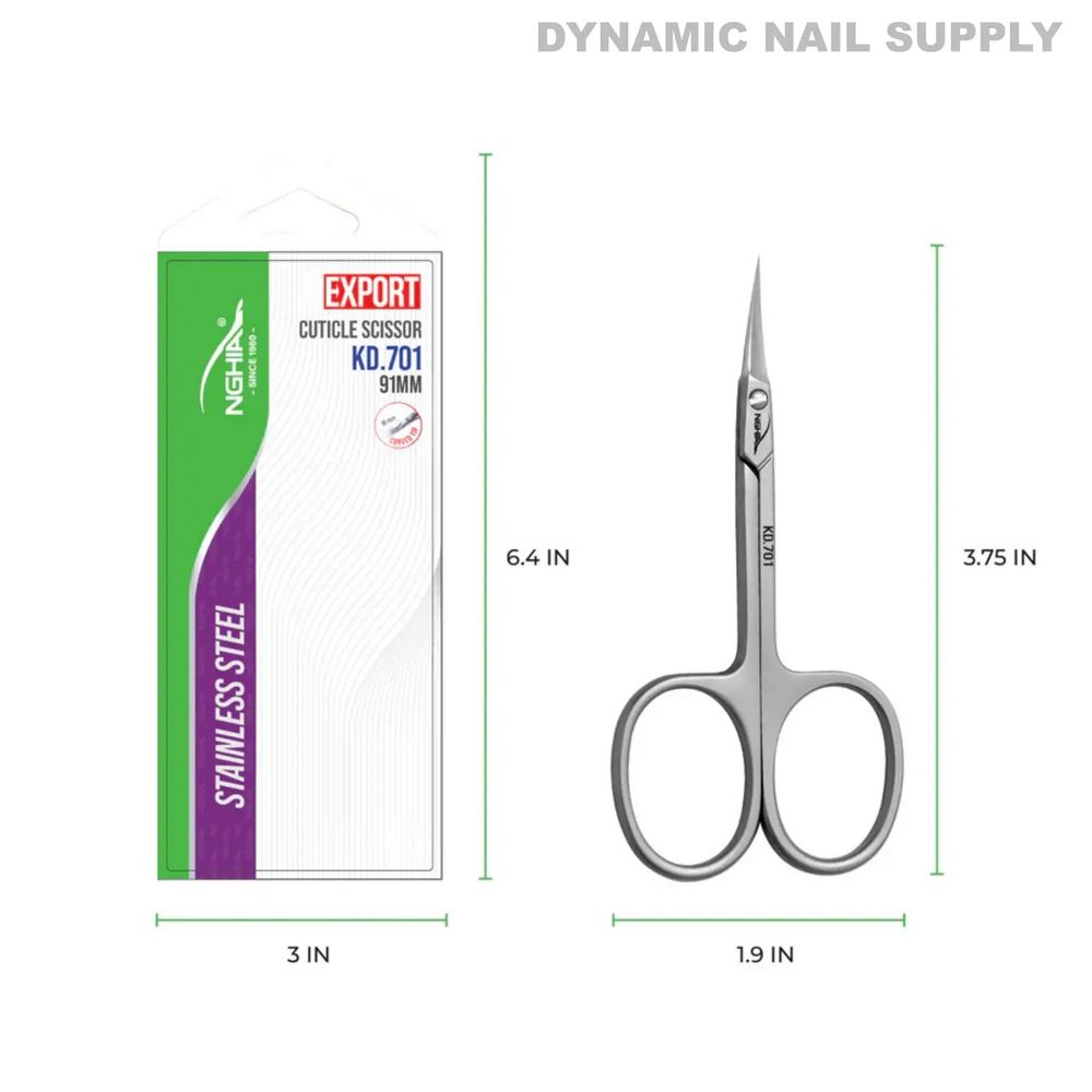 KD-701 curved cuticle scissors - 9