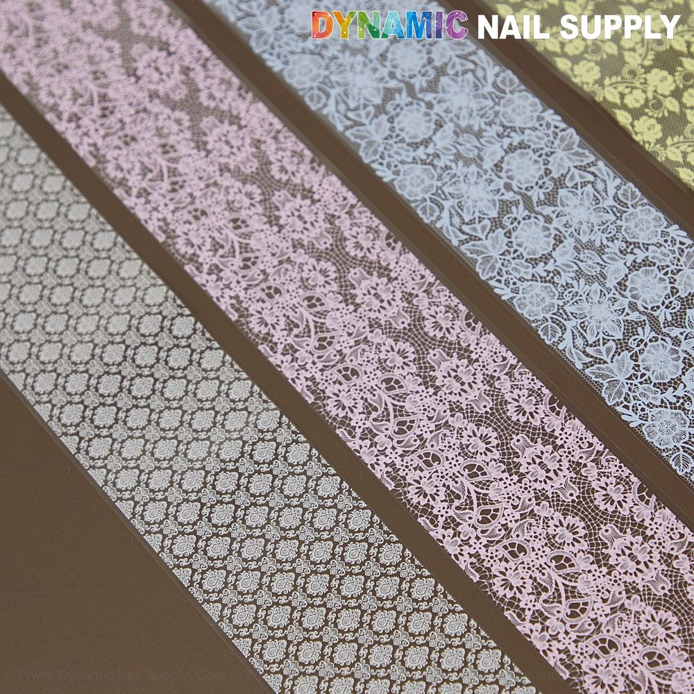 pink blue white yellow nail foils - 4