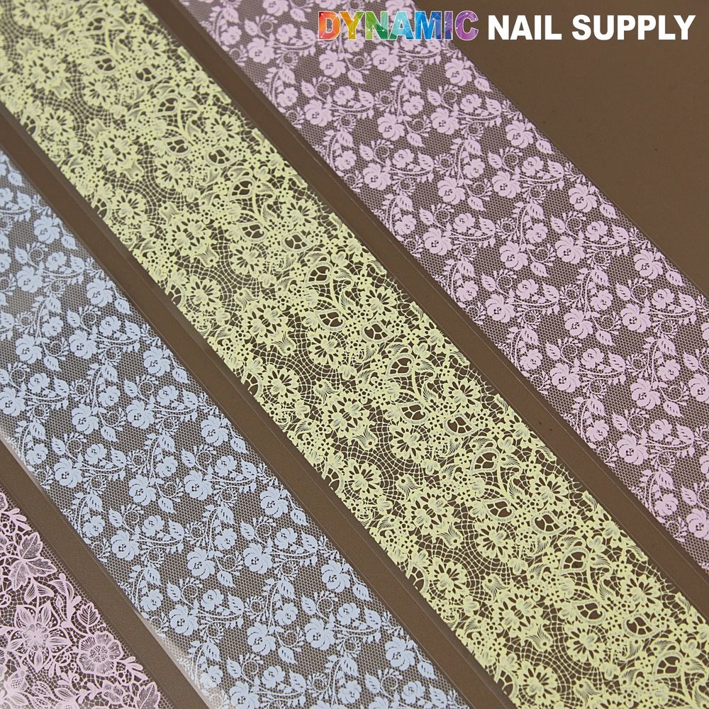 pink blue white yellow nail foils - 7