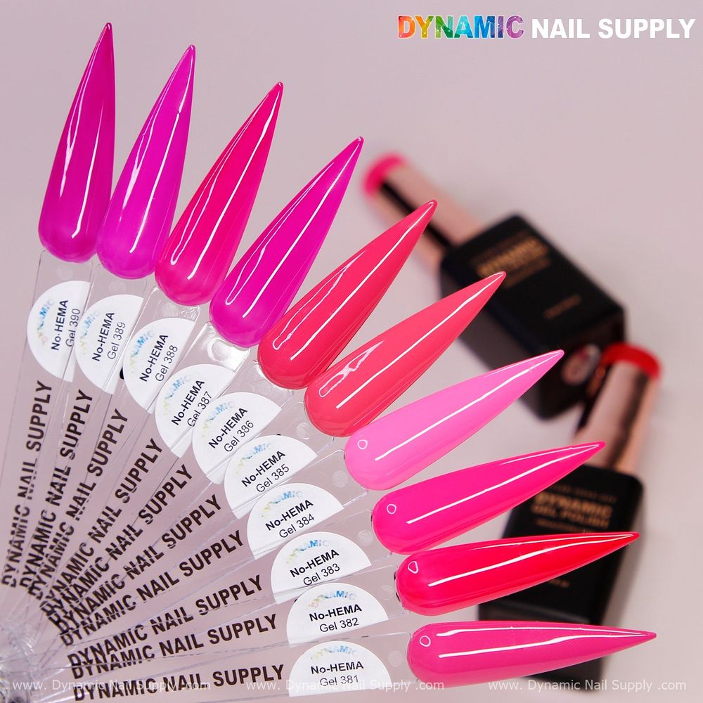 No HEMA Gel Polish – Pretty Pink Collection Shades 381-390