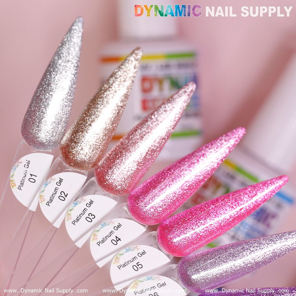 platinum glitter gel polish bottles - 5