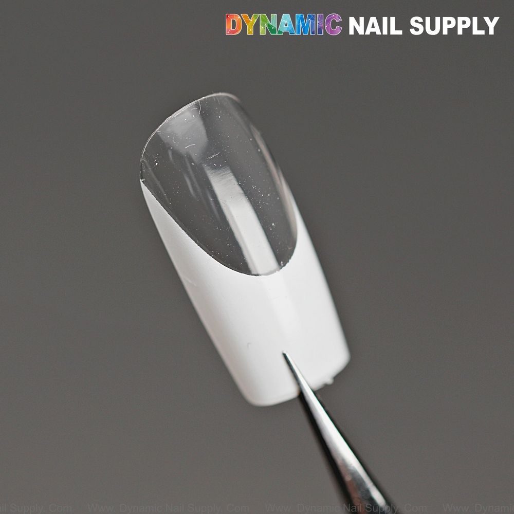 Medium square white French gel tips - 3